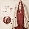 Pure cotton with figure work detailing